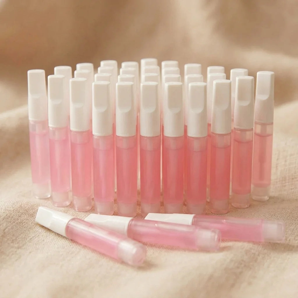 Glow Glue Big Pack 20-pakning – mange tuber rosa flytende neglelim